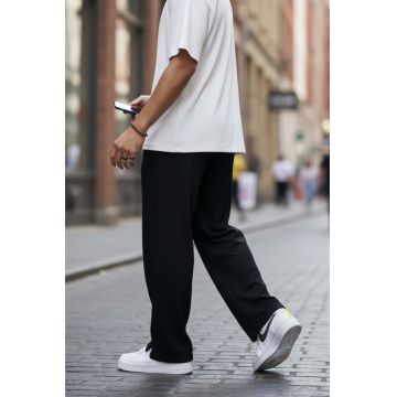 Pantaloni de trening cargo  negri  conici Y125 20-1 Pantaloni de trening cargo  negri  conici Y125 20-1