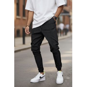 Pantaloni de trening cargo  negri  conici Y516 P18-2.1 Pantaloni de trening cargo  negri  conici Y516 P18-2.1