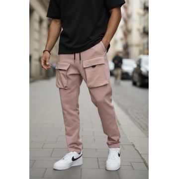 Pantaloni de trening cargo  roz  Y198 P18-5.3 Pantaloni de trening cargo  roz  Y198 P18-5.3