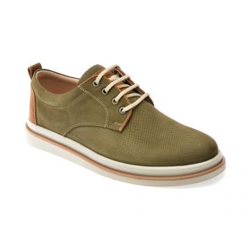 Pantofi OTTER kaki, 2131, din nabuc