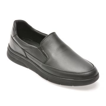 Pantofi OTTER negri, 10605, din piele naturala