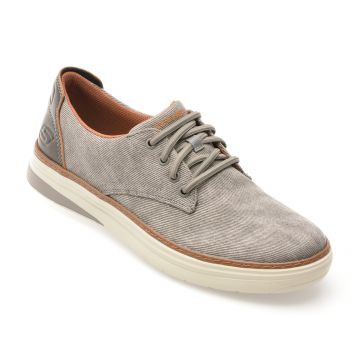 Pantofi SKECHERS gri, HYLAND, din material textil