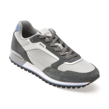 Pantofi sport BOSS gri, 3221, din piele ecologica