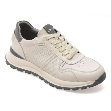 Pantofi sport EPICA albi, 5739, din piele naturala