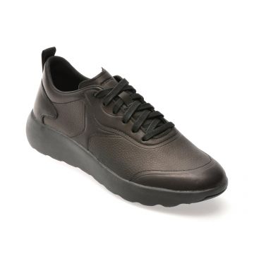 Pantofi sport GEOX negri, U45LFB, din piele naturala