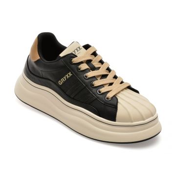 Pantofi sport GRYXX negri, F8922, din piele naturala Pantofi sport GRYXX negri, F8922, din piele naturala