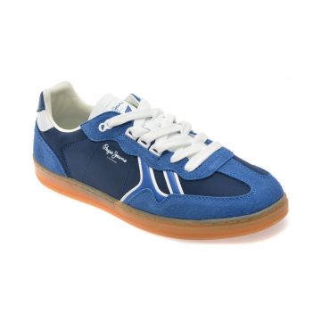 Pantofi sport PEPE JEANS albastri, BALL FUN, din material textil