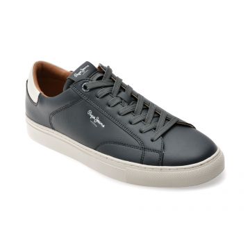 Pantofi sport PEPE JEANS bleumarin, JOE BASIC, din piele ecologica
