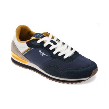 Pantofi sport PEPE JEANS bleumarin, LONDON MUSE, din material textil