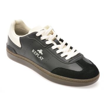 Pantofi sport REPLAY negri, GMSD7, din piele naturala