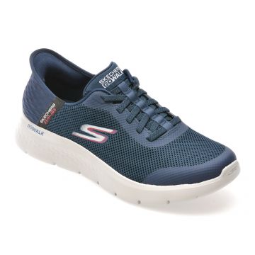 Pantofi sport SKECHERS bleumarin, GO WALK FLEX, din material textil