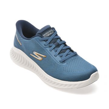 Pantofi sport SKECHERS bleumarin, GO WALK NOW, din material textil
