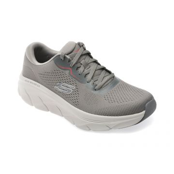 Pantofi sport SKECHERS gri, D LUX WALKER 2.0, din material textil Pantofi sport SKECHERS gri, D LUX WALKER 2.0, din material textil