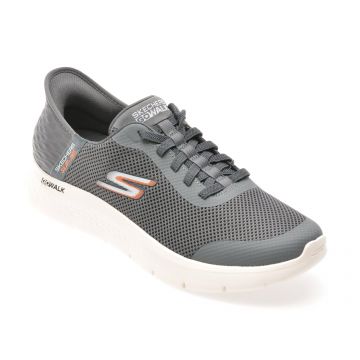 Pantofi sport SKECHERS gri, GO WALK FLEX, din material textil Pantofi sport SKECHERS gri, GO WALK FLEX, din material textil
