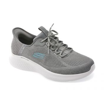 Pantofi sport SKECHERS gri, SKECH-LITE PRO, din material textil Pantofi sport SKECHERS gri, SKECH-LITE PRO, din material textil