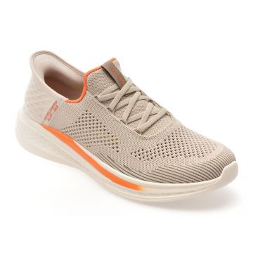 Pantofi sport SKECHERS gri, SLADE, din material textil Pantofi sport SKECHERS gri, SLADE, din material textil