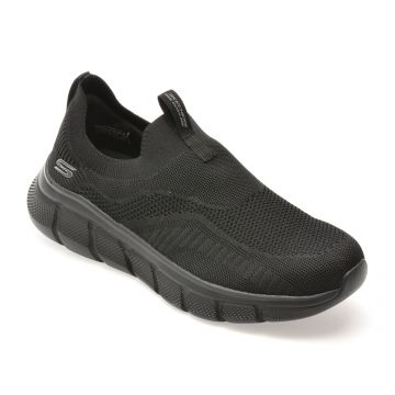 Pantofi sport SKECHERS negri, BOBS B FLEX, din material textil