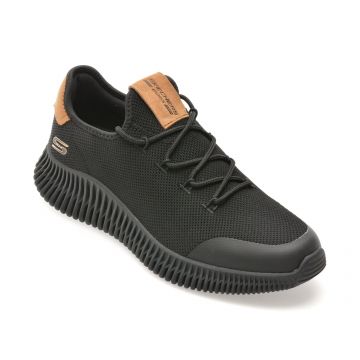 Pantofi sport SKECHERS negri, BOBS GEO, din material textil
