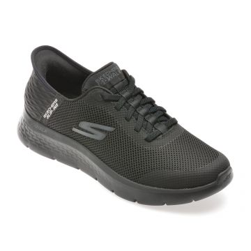 Pantofi sport SKECHERS negri, GO WALK FLEX, din material textil