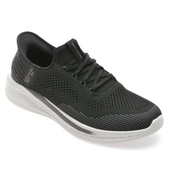 Pantofi sport SKECHERS negri, SLADE, din material textil