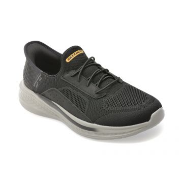 Pantofi sport SKECHERS negri, SLADE, din material textil