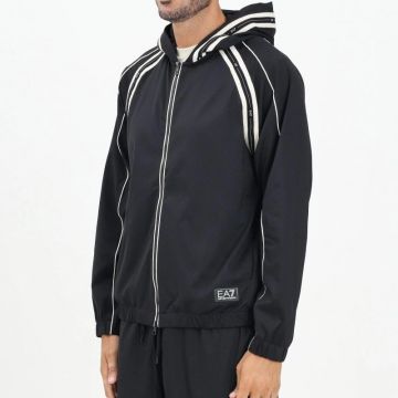 Bluza cu fermoar EA7 TRAIN LOGO SERIES M TAPE HOODIE FZ PA