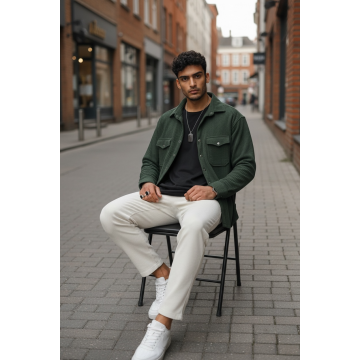 Camasa barbati casual kaki  12915