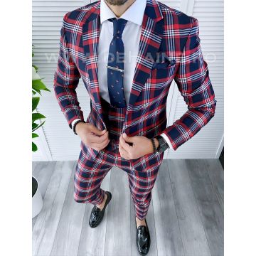 Costum barbati slim fit  (SACOU + Vesta)  4227  N8-3.1