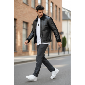 Geaca barbati de iarna neagra 13414