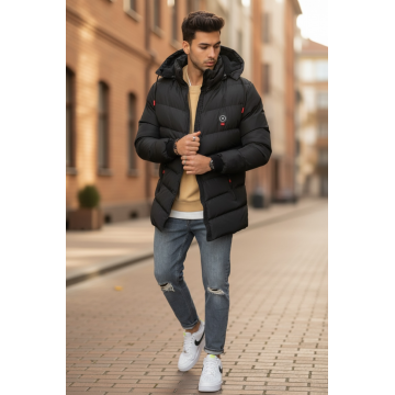 Geaca barbati de iarna neagra 13415