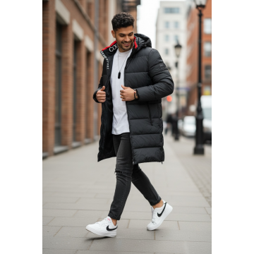 Geaca barbati de iarna neagra A08