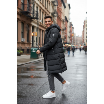 Geaca barbati de iarna neagra A72