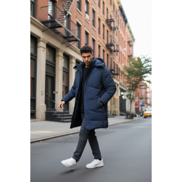 Geaca barbati groasa de iarna  bleumarin M25