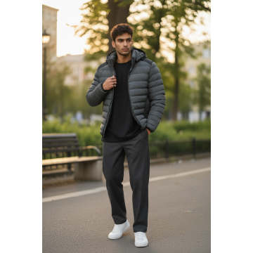 Geaca barbati groasa de iarna  gri   6652 58