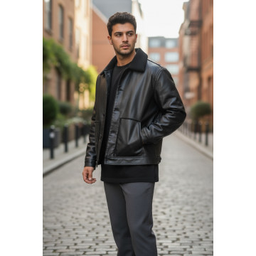 Geaca barbati groasa de iarna  neagra  M1058