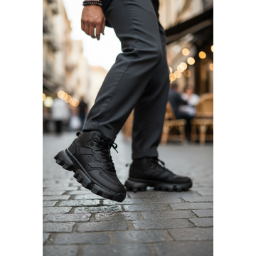 Ghete barbati negre 11925 H50  N1-5