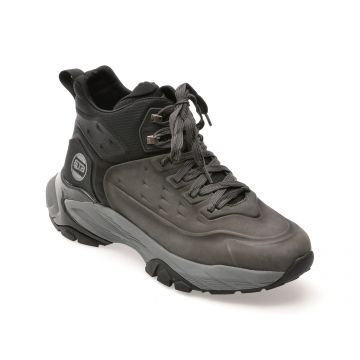 Ghete BITE THE BULLET gri, LN15, din piele naturala