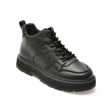 Ghete EPICA negre, 3107, din piele naturala