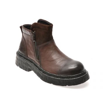 Ghete GRYXX maro, G7112, din piele naturala