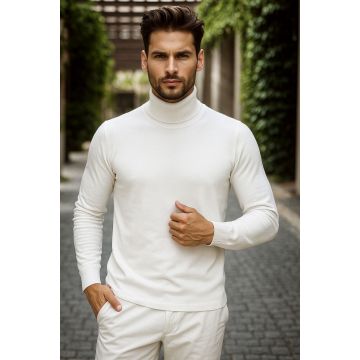 Helanca barbati slim fit alba 13416