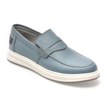 Mocasini eleganti BITE THE BULLET albastri, 3751, din piele naturala