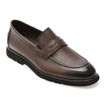 Mocasini eleganti EPICA maro, A320, din piele naturala