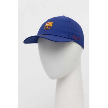 Nike șapcă de baseball din bumbac culoarea albastru marin, cu imprimeu CU7694-455