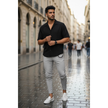 Pantaloni barbati casual gri 10614