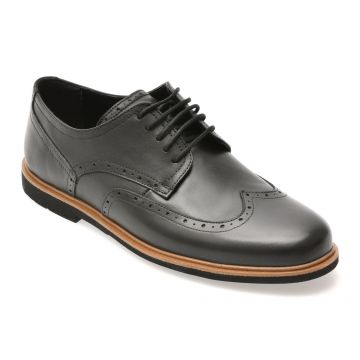 Pantofi eleganti BITE THE BULLET negri, TUR101, din piele naturala