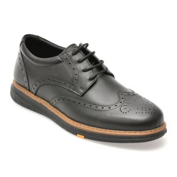 Pantofi eleganti OTTER negri, 1092, din piele naturala