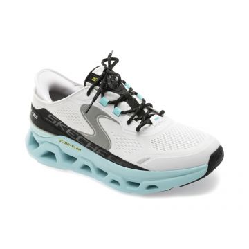 Pantofi sport SKECHERS albi, GLIDE-STEP ALTUS, din material textil
