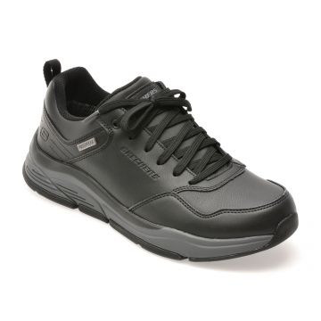 Pantofi sport SKECHERS negri, BENAGO, din piele naturala