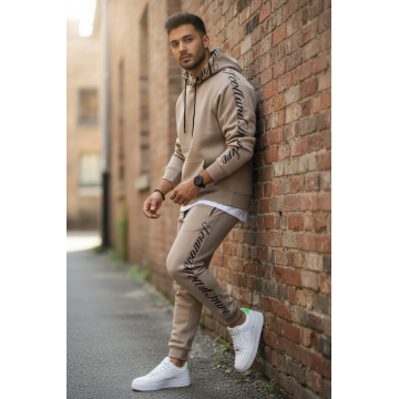 Trening barbati slim fit maro  Pantaloni + Hanorac  vatuit  RM59