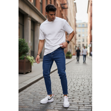 Blugi barbati conici bleumarin 3091 H3-3